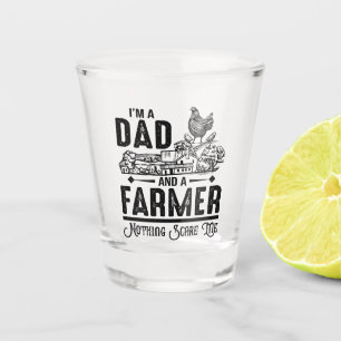 Ich bin Vater und Bauer Landwirtschaft Schnapsglas