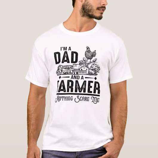 Ich bin Vater und Bauer | Landwirtschaft T-Shirt (Vorderseite)
