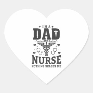 Ich bin Vater und ER Nurse RN nichts macht mich lu Herz-Aufkleber