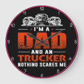 Ich bin Vater und LKW Große Wanduhr (Vorderseite)