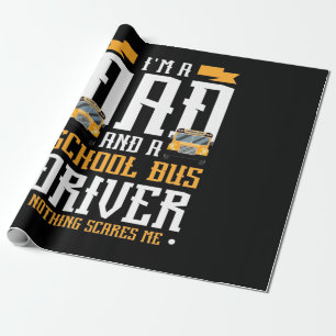 Ich bin Vater- und Schulbusfahrer Geschenkpapier