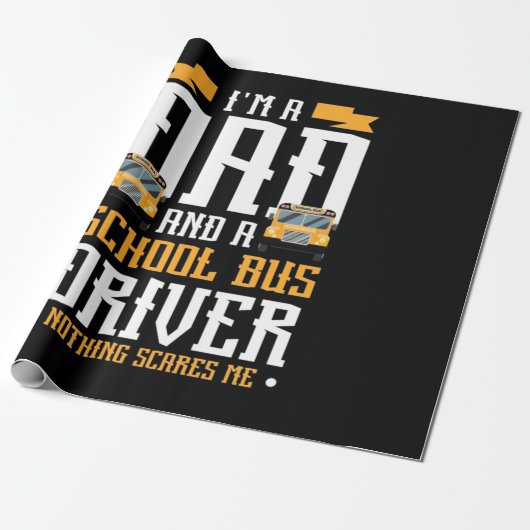 Ich bin Vater- und Schulbusfahrer Geschenkpapier (Ungerollt)