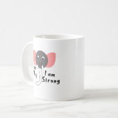 Ich bin Veg Ich bin ein starker Baby-Elefant für K Kaffeetasse (Vorderseite Links)