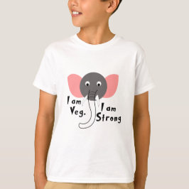 Ich bin Veg Ich bin starke Elefant Animal Boy Kids T-Shirt