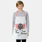 Ich bin Veg Ich bin starke Elefantentierkids Schürze (Getragen)