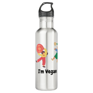 Ich bin VEGAN, beste Geschenke für Veganer, lusti Edelstahlflasche