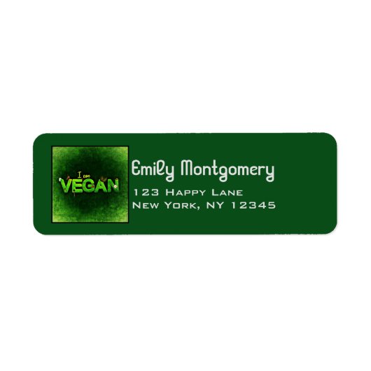 Ich bin Vegan mit einer grasbewachsenen Naturstruk (Vorne)