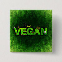 Ich bin Vegan mit einer grasbewachsenen Naturstruk