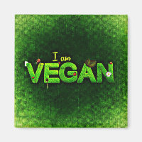 Ich bin Vegan mit einer grasbewachsenen Naturstruk