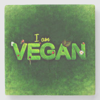 Ich bin Vegan mit einer grasbewachsenen Naturstruk