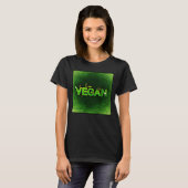 Ich bin Vegan mit einer grasbewachsenen Naturstruk T-Shirt (Vorne ganz)