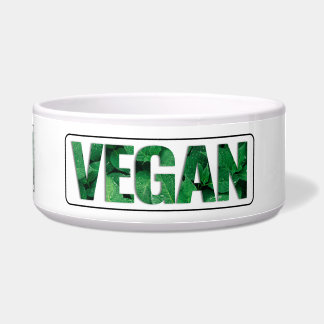Ich bin Vegan, typografisches Design Napf