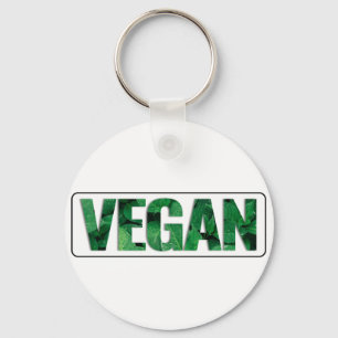 Ich bin Vegan, typografisches Design Schlüsselanhänger