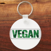 Ich bin Vegan, typografisches Design Schlüsselanhänger (Vorderseite)