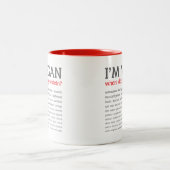 Ich bin vegan: Woher erhalte ich mein Protein? Zweifarbige Tasse (Mittel)