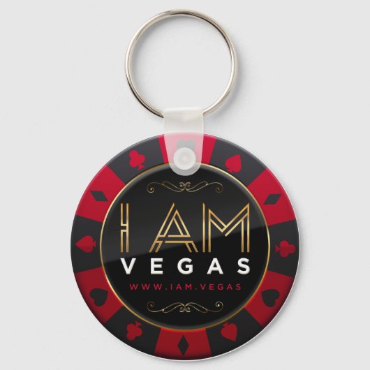 ICH BIN VEGAS POKER CHIP KEY KETTE SCHLÜSSELANHÄNGER (Vorderseite)