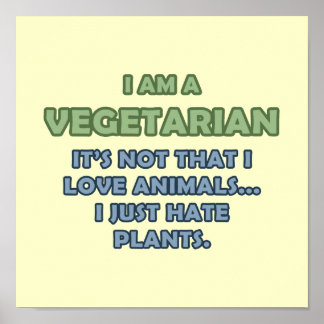 Ich bin Vegetarier Poster
