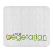 Ich bin Vegetarier und mag Oysters Cutting Board Schneidebrett (Vorderseite)