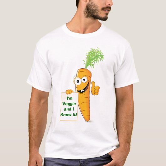 Ich bin Veggie und ich kenne es! Karotten-T - T-Shirt (Vorderseite)