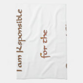 Ich bin verantwortlich für die Energie, die ich te Geschirrtuch (Vertikal)