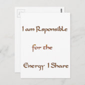 Ich bin verantwortlich für die Energie, die ich te Postkarte (Vorne/Hinten)