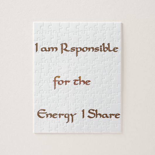 Ich bin verantwortlich für die Energie, die ich te Puzzle (Vertikal)