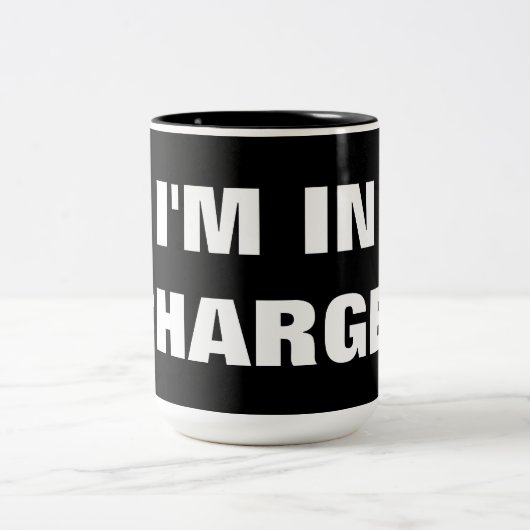 Ich bin VERANTWORTLICH! Zweifarbige Tasse (Mittel)