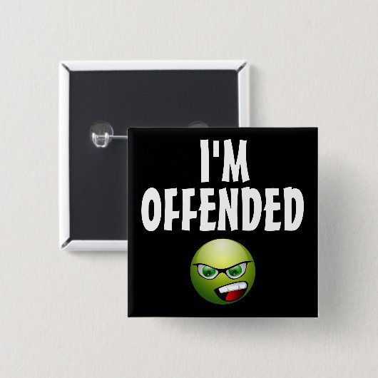 Ich bin verbittert wütend button (Vorne & Hinten)