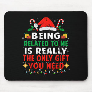 Ich bin verbunden mit meiner lustigen Weihnachtsfa Mousepad