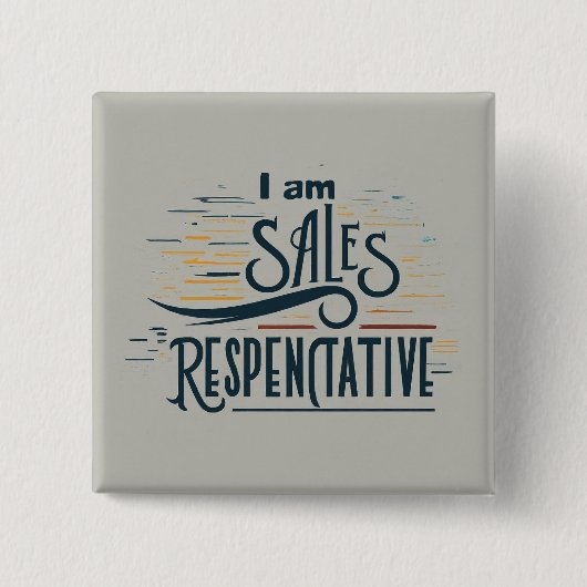 Ich bin Verkaufsrepräsentant Square Button (Vorderseite)