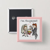 Ich bin verlobt button (Vorne & Hinten)