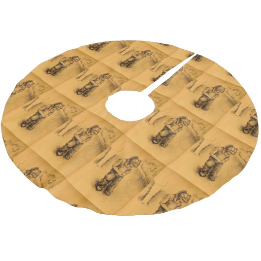 Ich bin verloren in Le Tianguie, Mexiko Polyester Weihnachtsbaumdecke (Schrägansicht)