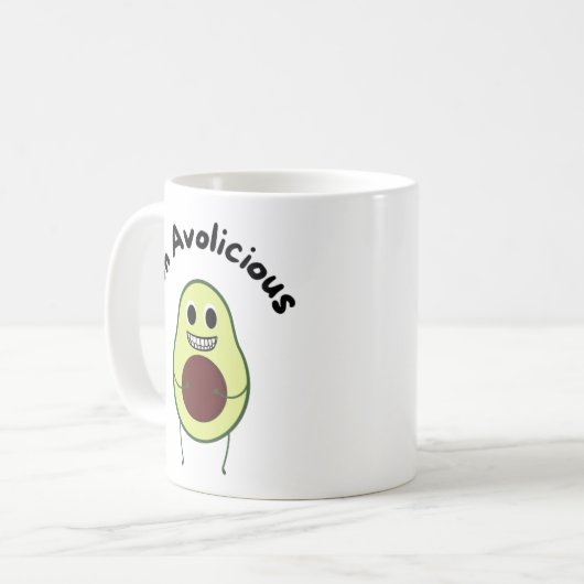 Ich bin vermeidbar - Funny Fruit Pun Kaffeetasse (Vorderseite Links)
