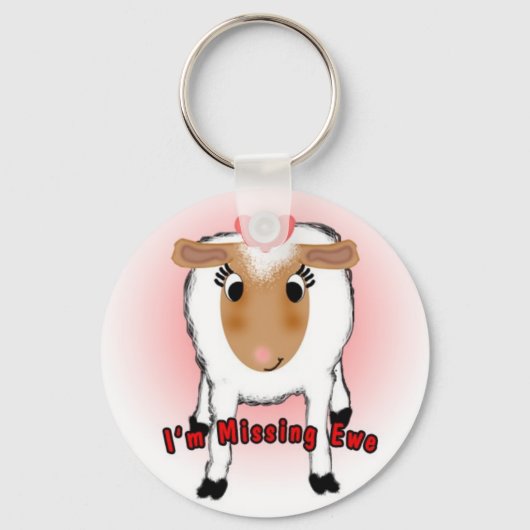 Ich bin Vermisst Ewe Schlüsselanhänger (Vorderseite)