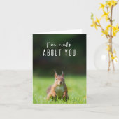 Ich bin verrückt nach dir | Eichhörnchen Modern Fu Karte (Gelbe Blume)