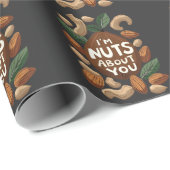 Ich bin verrückt nach dir - Funny Nut Lovers Desig Geschenkpapier (Rolleneckpunkt)