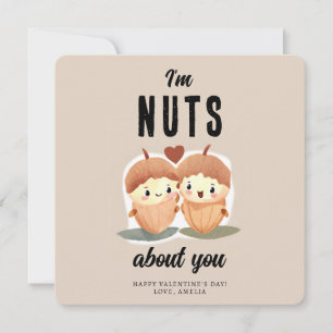 Ich bin verrückt nach dir Lustiger Süßer Valentins Feiertagskarte