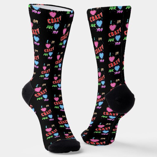 Ich bin verrückt nach dir socken (Gewinkelt)