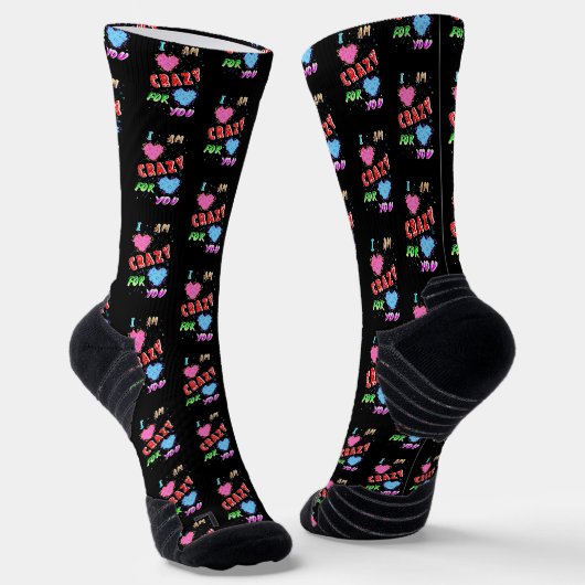 Ich bin verrückt nach dir socken (Gewinkelt)