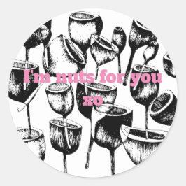 Ich bin verrückt nach dir xo runder aufkleber