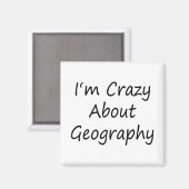 Ich bin verrückt nach Geografie Magnet (Vorderseite/Rückseite)