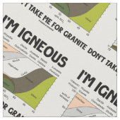 Ich bin verrückt, nimm mich nicht für Granit Stoff (Nahaufnahme)