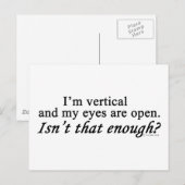 Ich bin vertikal postkarte (Vorne/Hinten)