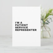 ICH BIN VERTRETER DES PATIENTENDIENSTES DANKESKARTE (Stehend Vorderseite)