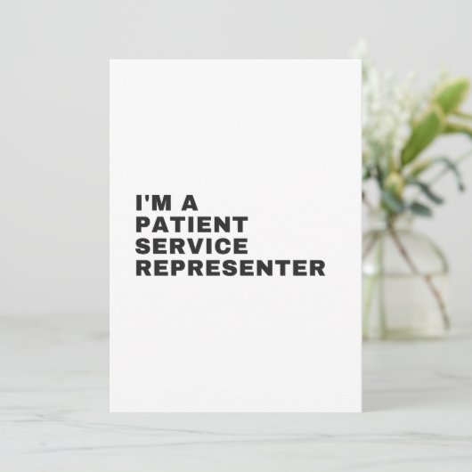 ICH BIN VERTRETER DES PATIENTENDIENSTES DANKESKARTE (Stehend Vorderseite)