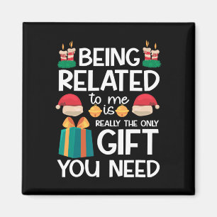 Ich bin verwandt Funny Xmas Familie Weihnachten Magnet