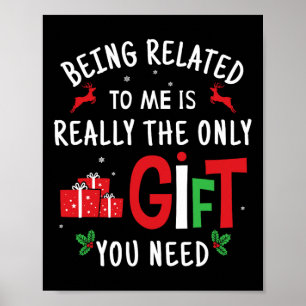Ich bin verwandt mit meiner lustigen Weihnachtsfam Poster