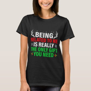 Ich bin verwandt mit meiner lustigen Weihnachtsfam T-Shirt