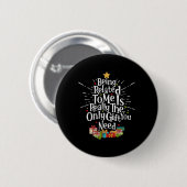 Ich bin verwandt mit mir Funny Christmas Xmas Fami Button (Vorne & Hinten)