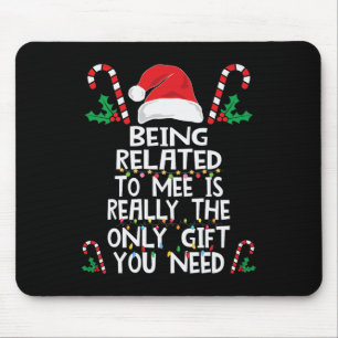 Ich bin verwandt mit mir Weihnachten Pajama Famili Mousepad